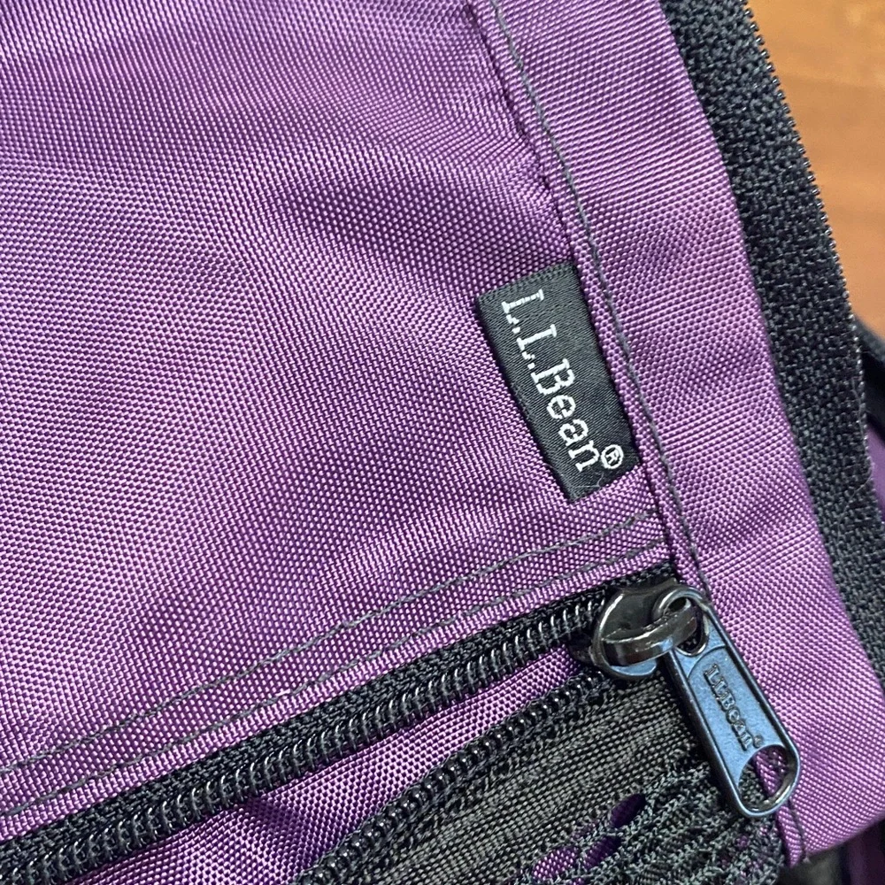 Purple Nylon Travel Duffel with Black Straps
